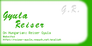 gyula reiser business card